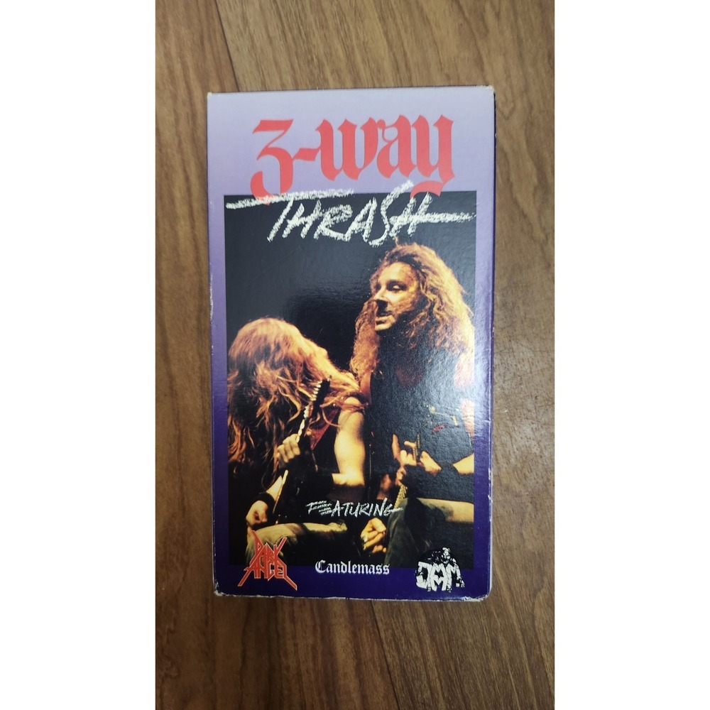 3 WAY THRASH  3-WAY THRASH candlemass / dark angel / d.a.m. VHS VIDEOTAPE